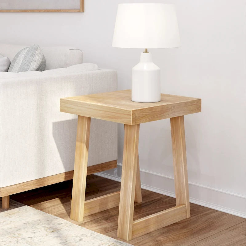 Table d'appoint en pin massif brossé – Utilisateur unique