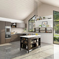 Kitchen Island w/Storage Island Table Kitchen Table w/Large Workspace